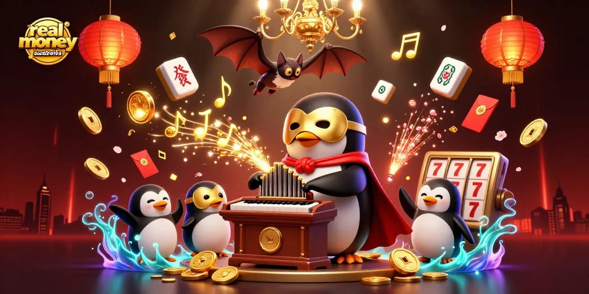 Experience the thrill of a real money casino in Australia with vibrant characters and dynamic elements.