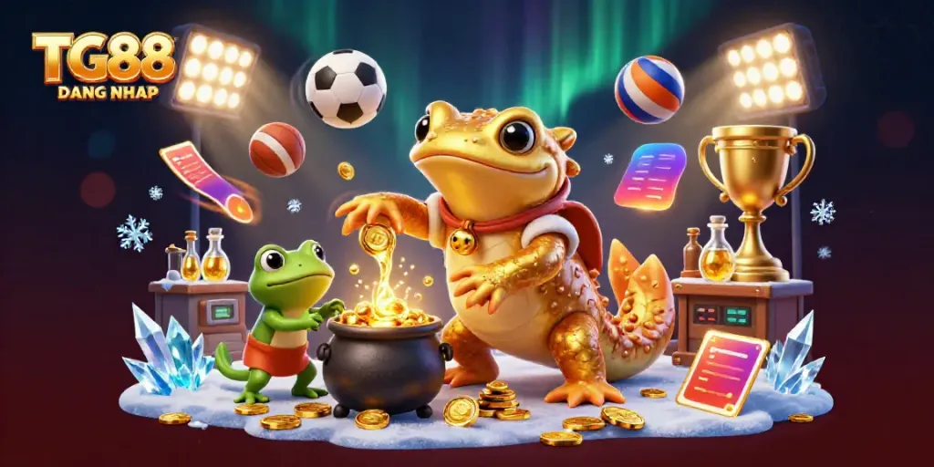 Engage with the vibrant world of TG88 DANG NHAP, featuring dynamic casino elements and golden alchemy.