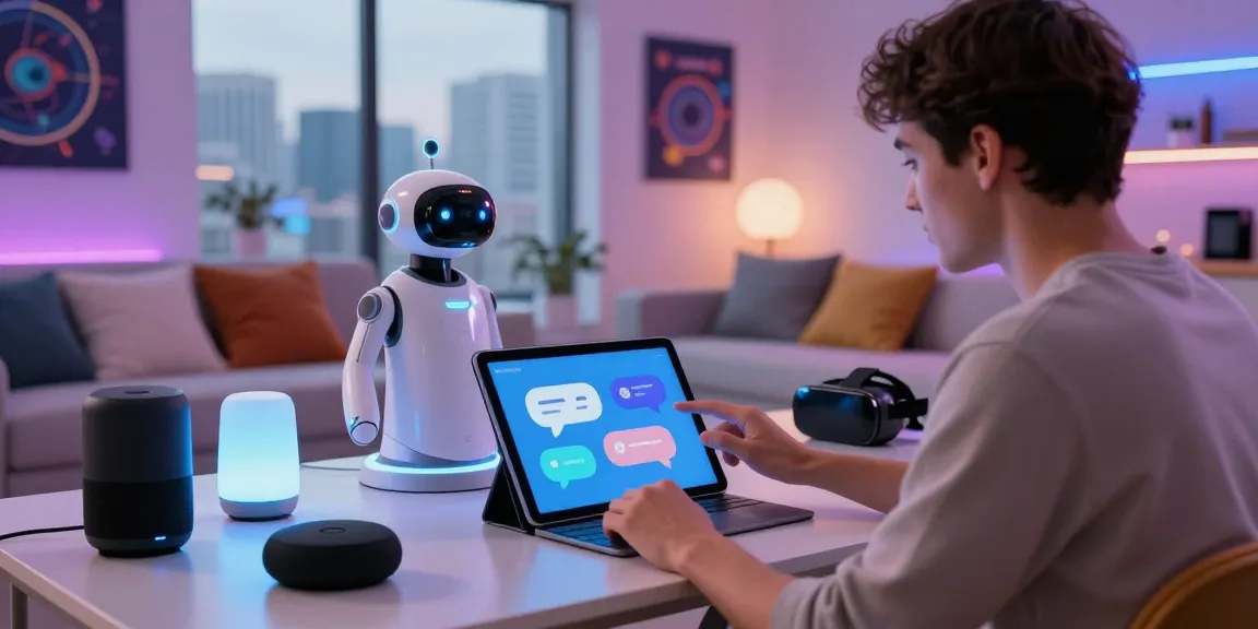 Engaging scene of a user interacting with crush on ai chatbot in a modern tech environment, showcasing vibrant AI-driven digital interactions.